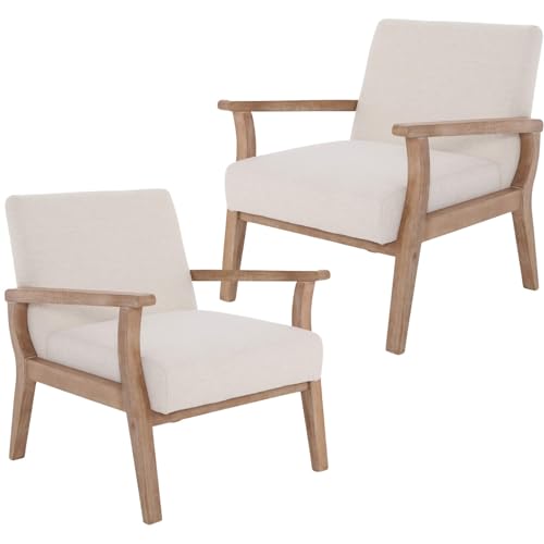 Ivory Linen-natural Hardwood Frame