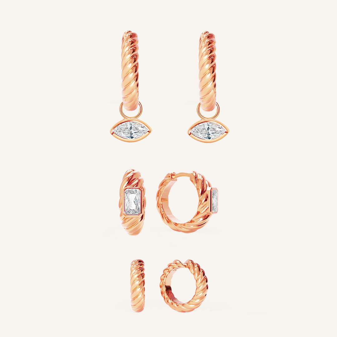 Louvre Earrings for Women - Elegant French-Inspired Dangle Earrings Set - Perfect for Parties, Weddings & Date Nights