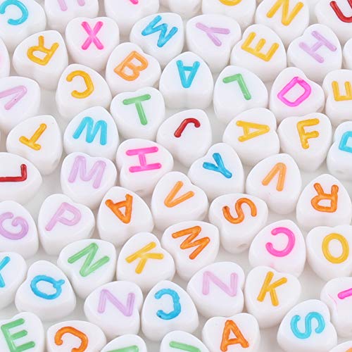 1200pcs white heart colorful
