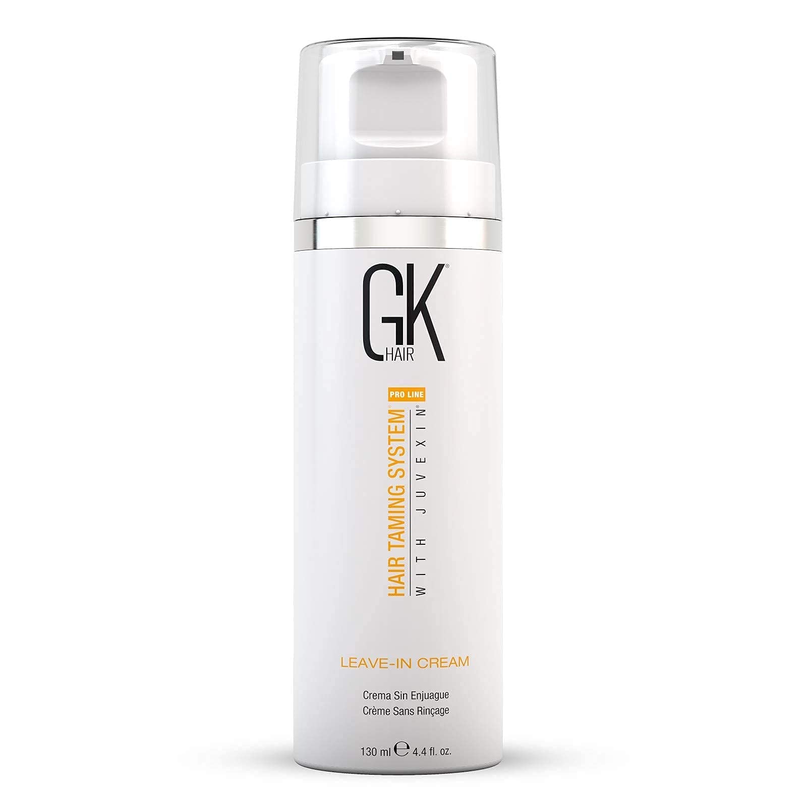 GK HAIR Global Keratin Leave-In Conditioner Cream 130ml - Detangling, Smoothing & Strengthening Treatment with Argan Oil for Moisturized Hair | Perfect for Daily Use, Post-Wash Care & Heat Styling Protection