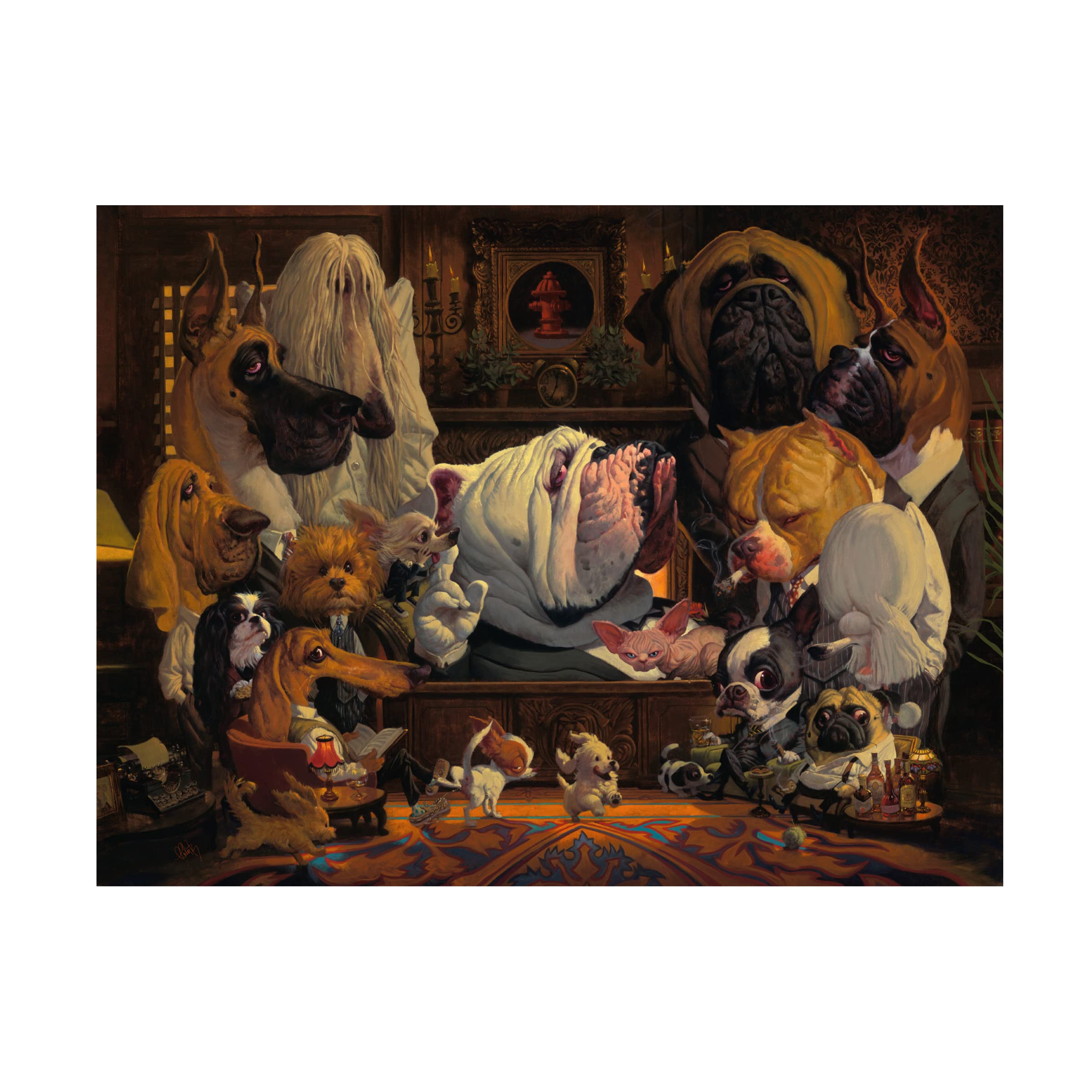 Trademark Fine Art 'DogFather' Canvas Print by Thomas Fluharty - Premium Wall Decor for Living Room, Office & Gifts