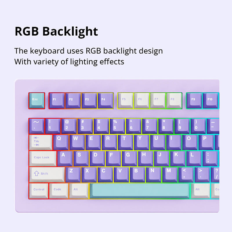 SP STAR D82 PRO HiFi Wireless Mechanical Keyboard - 82 Keys Bluetooth/Wired Gaming Keyboard with RGB Backlit, Hot-Swappable Switches for PC/Mac - Perfect for Gaming, Typing & Office Work