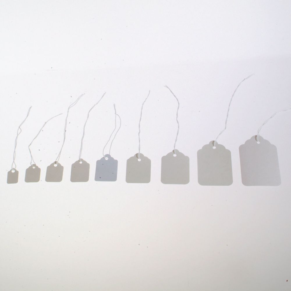 Blank Pre-Strung White Merchandise Tags - 400pcs/Box - Premium Clothing Labels for Retail, Boutique & Handmade Crafts - Perfect for Pricing, Branding & Inventory Organization