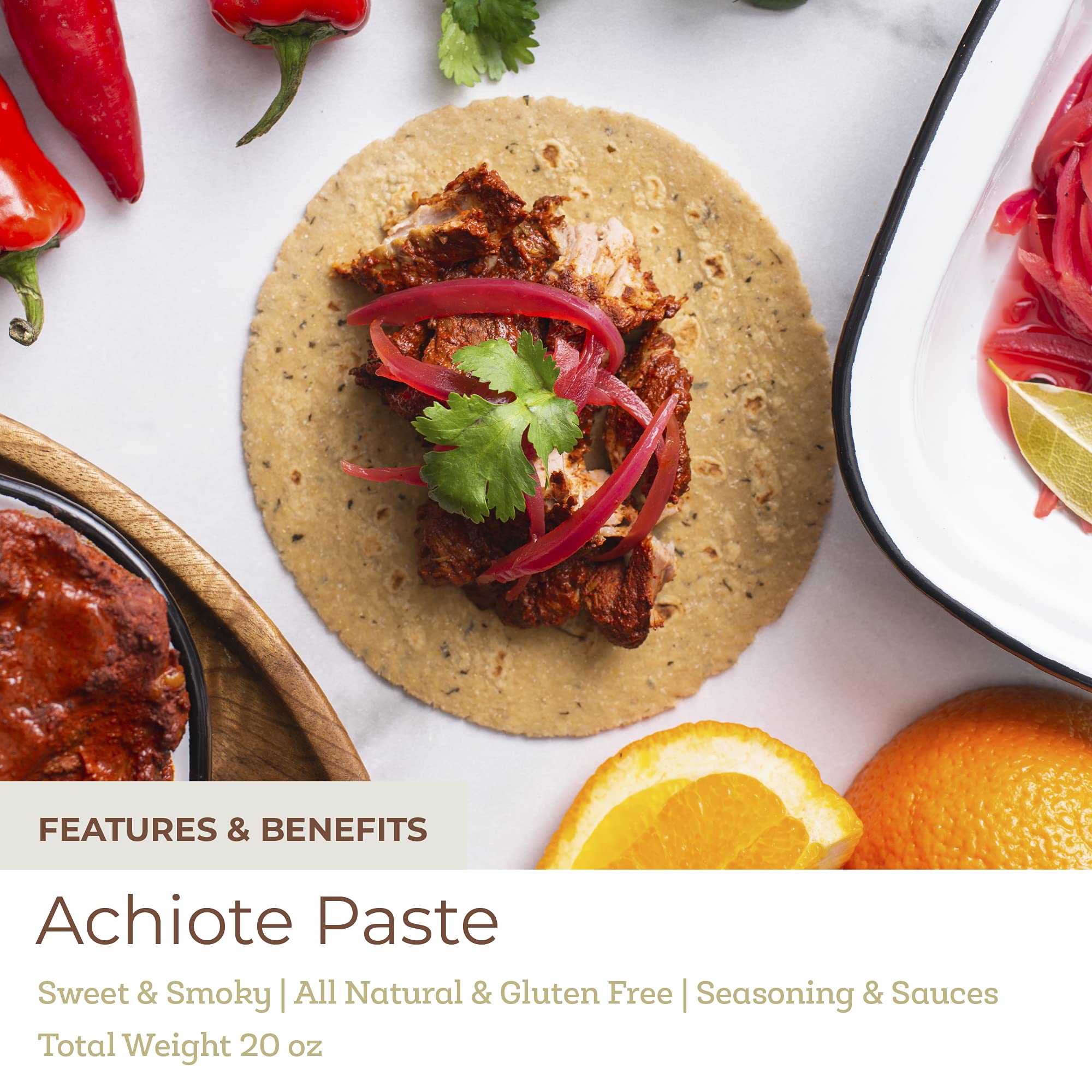 Premium Achiote Paste - Vegan, Gluten-Free 20oz for South American & African Cooking