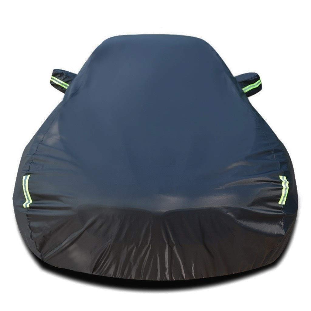 DUWEN All-Weather Waterproof Car Cover for Dodge Challenger - Outdoor Breathable Sunscreen UV Protection Windshield Dust Cover - Black - Perfect for Garage Parking & Outdoor Vehicle Protection