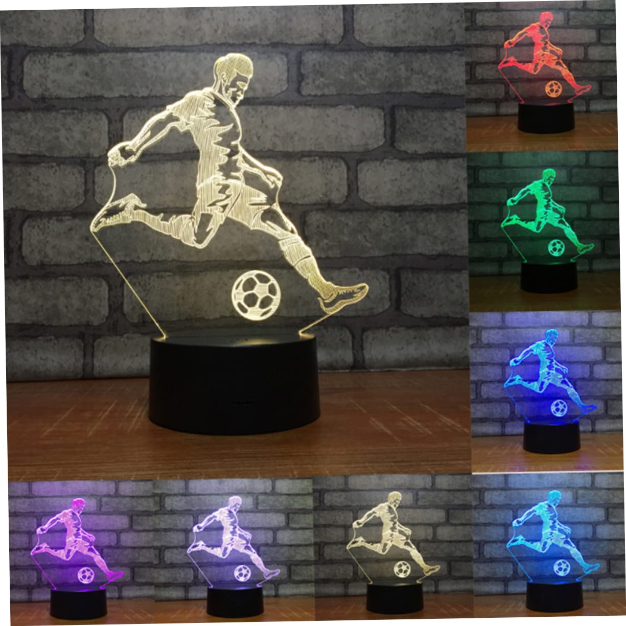 3D LED Desk Lamp with Remote Control - 2 Pack Colorful Bedside Table Lamps for Bedroom, Office & Study Room | Night Light & Reading Lamp for Kids & Adults