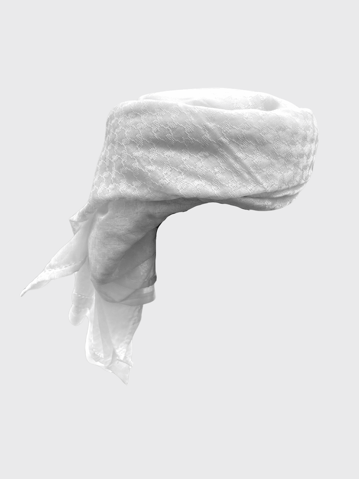 Men's Ready-Made White Hamdani Arab Hat Shemagh Keffiyeh - Traditional Middle Eastern Headwear for Desert Travel, Cultural Events & Outdoor Adventures