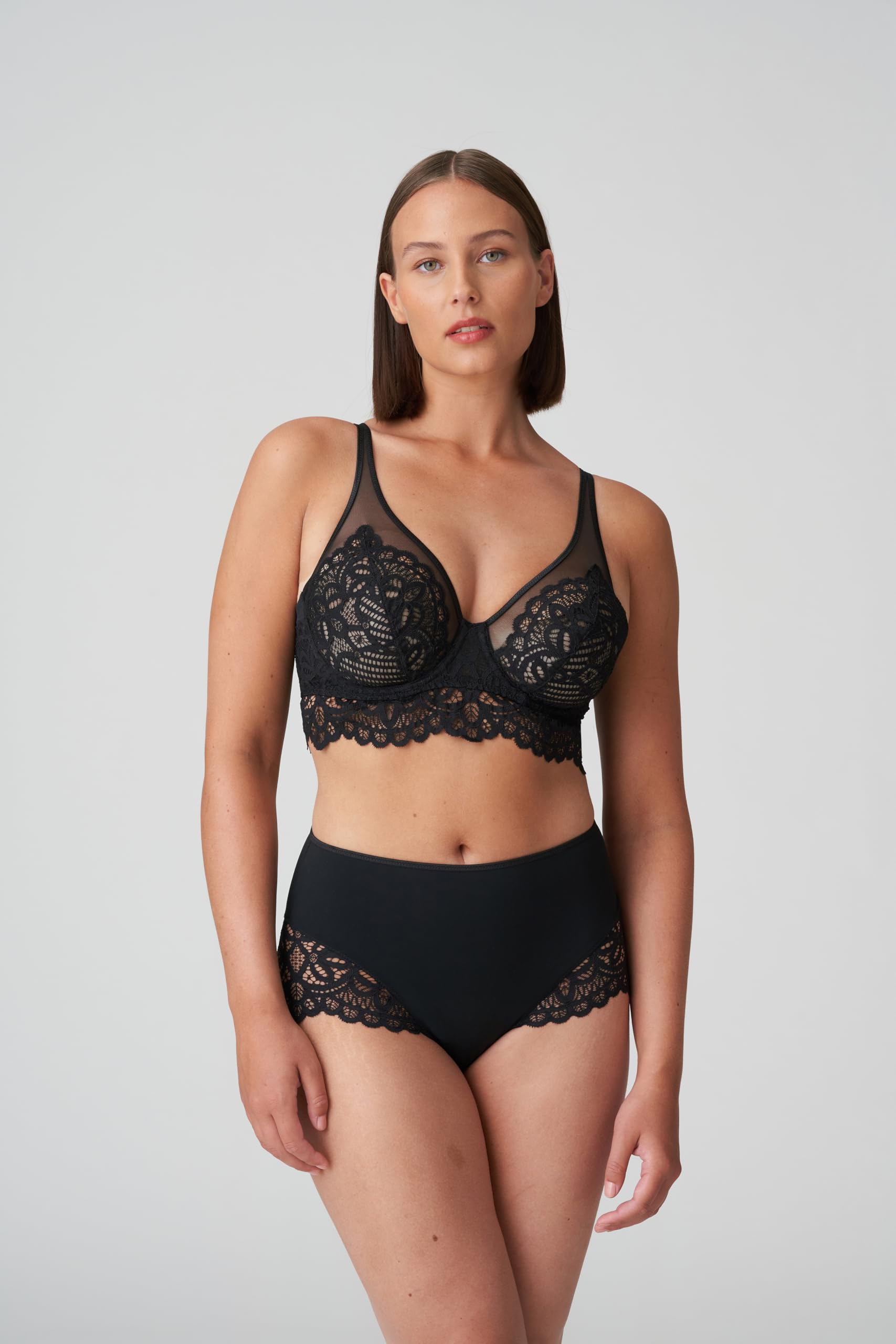 PrimaDonna First Night Plunge Longline Bra - Sexy Lace Underwire Push Up Bra for Women, Perfect for Date Night & Special Occasions