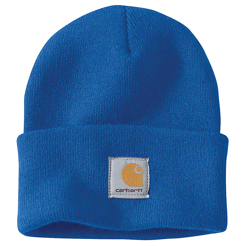 Carhartt Knit Cuffed Beanie for Men & Women - Warm Winter Hat in Beacon Blue - Perfect for Outdoor Activities, Skiing & Snowboarding