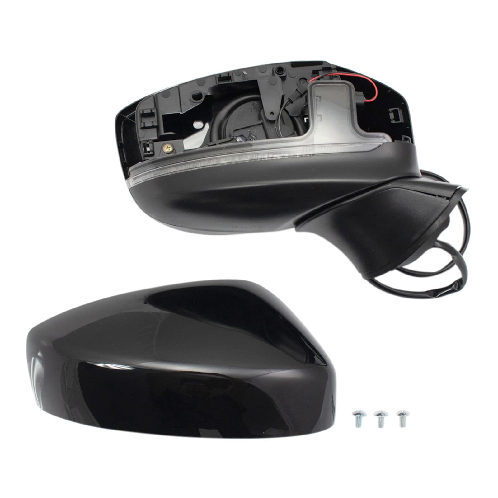 Right Side Mirror Replacement for 2017-2022 Mazda CX-5 & 2016-2020 CX-9 - Manual Folding, No Blind Spot, No Heat (Part #MA1321194 MA1325104) - Perfect for Passenger Side Mirror Repair & Replacement