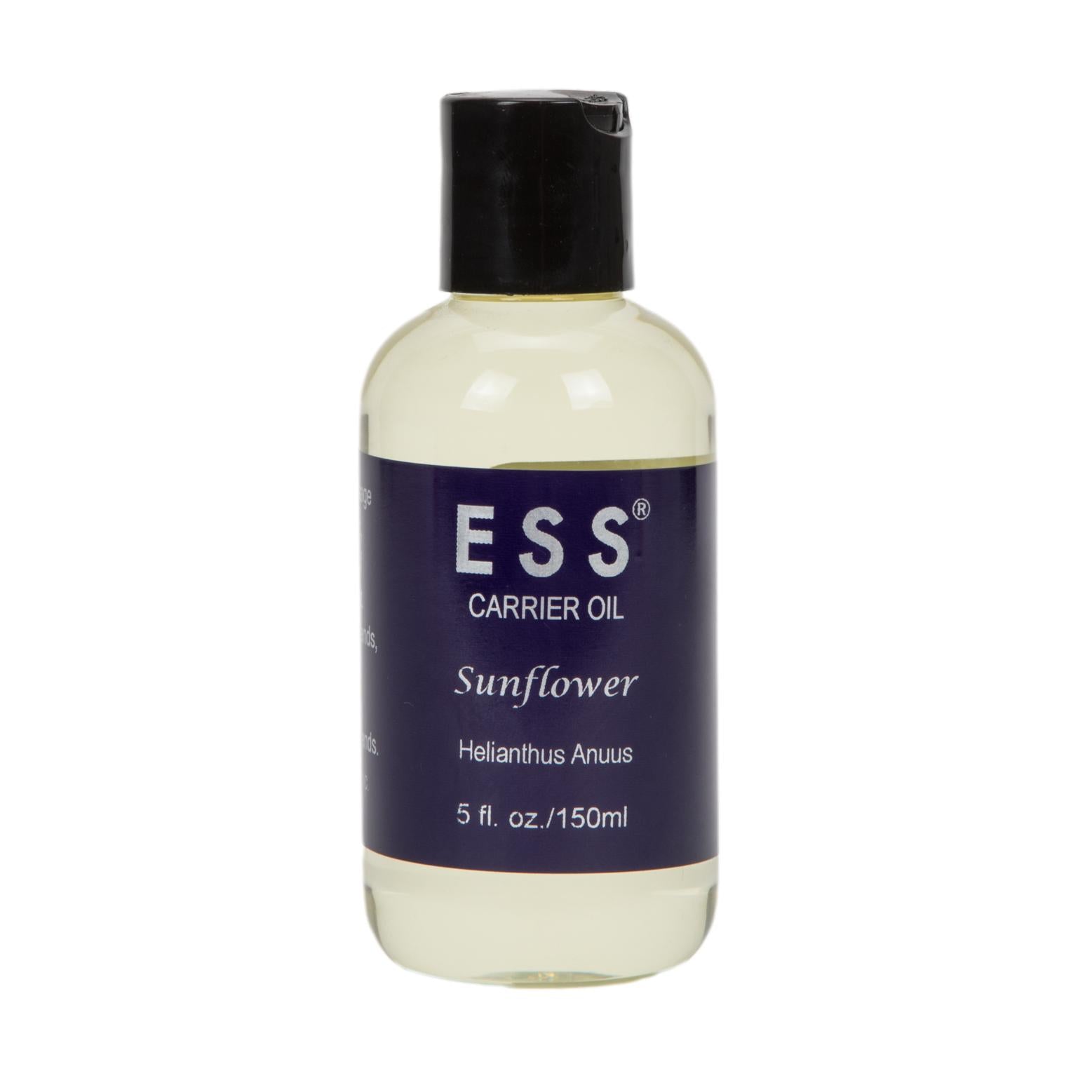 Pure ESS Sunflower Carrier Oil - 150 mL (5.07 oz) for Skin Care, Massage & Aromatherapy | Cold Pressed, Natural & Unrefined | Perfect for DIY Beauty & Relaxation