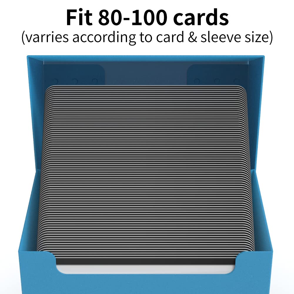 Rayvol 5-Piece TCG Card Deck Box Set with 2 Dividers per Box - Durable Storage for Magic, Pokémon & Yu-Gi-Oh Cards (Blue, Red, Green, Black, White) - Perfect for Gaming Tournaments & Card Collectors