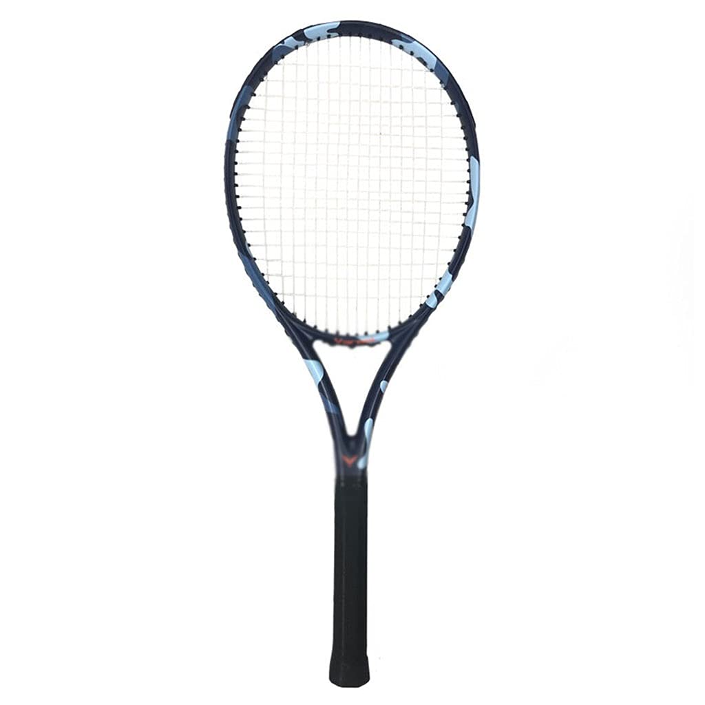 Premium Carbon Fiber Tennis Racket for Adults - Lightweight Black & Blue Racquet for Men & Women | Perfect for Beginners, Training & Competitive Play