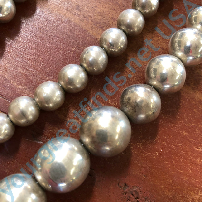 Vintage Sterling Silver Pearls Necklace 32 Inches Long - Elegant Jewelry Gift for Women, Perfect for Weddings, Parties & Special Occasions