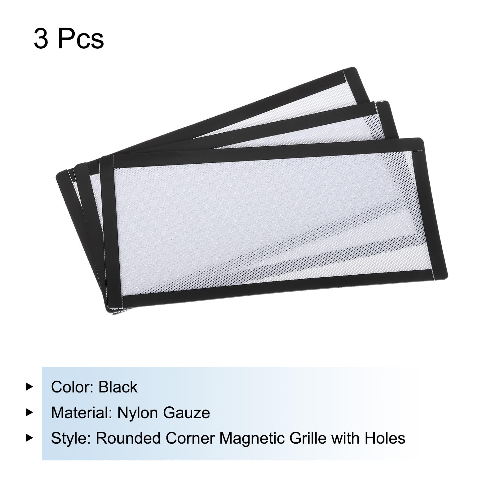 3PCS 240x120mm Magnetic PC Dust Filter - White PVC Computer Case Cooler Dustproof Mesh Cover for PC Chassis, Speakers & Gaming Rigs | Perfect for Dust Protection in Home/Office Computer Setups