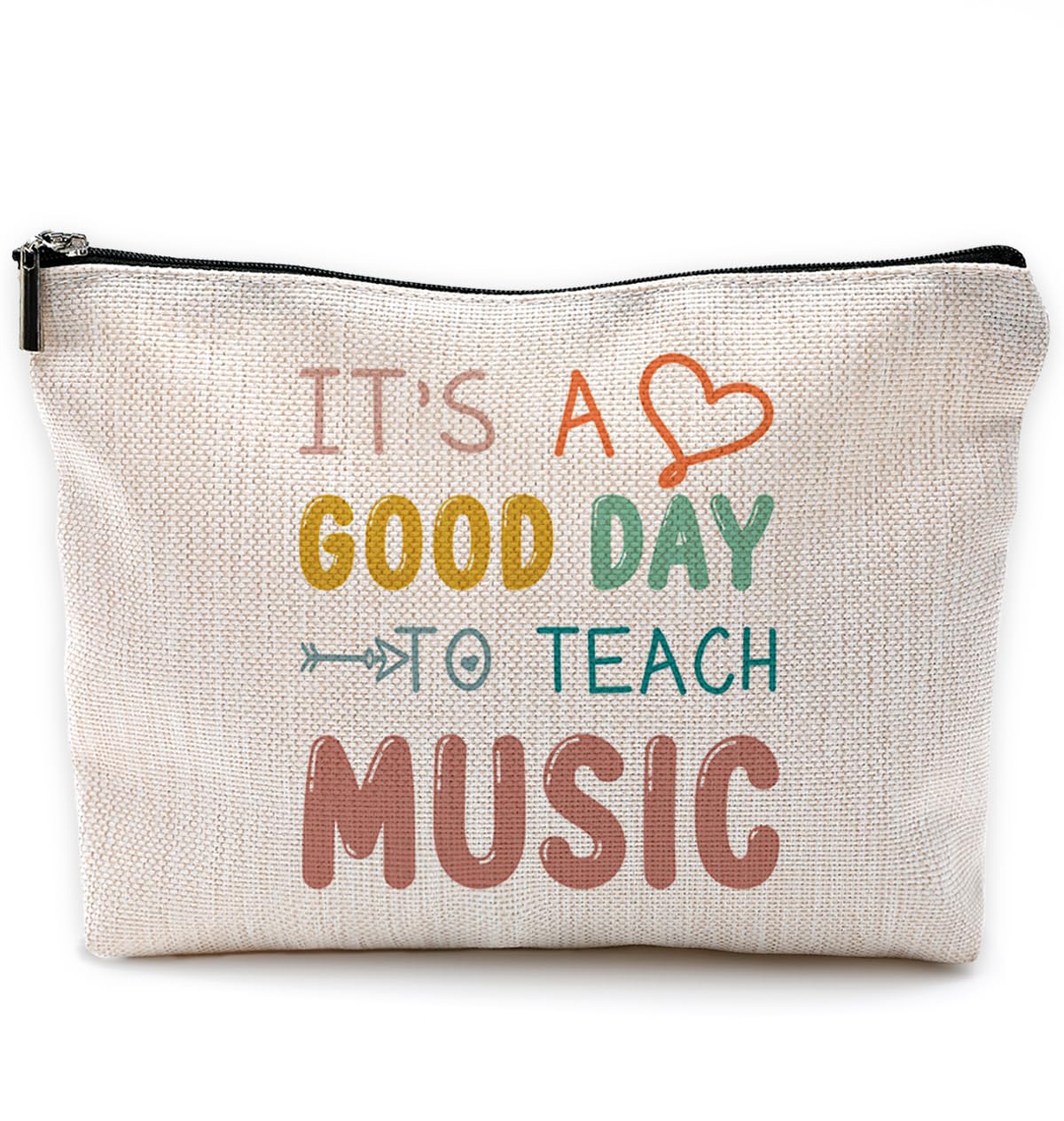 Music Teacher Makeup Bag - Zippered Travel Cosmetic Pouch for Toiletries | Perfect Teacher Appreciation Gift for Music Educators | Great for Classroom, Travel & Daily Use