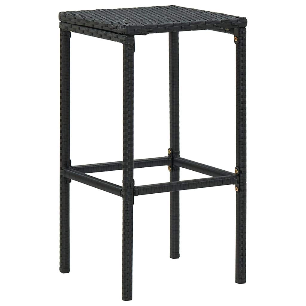Modern Bar Stools Set of 6 with Cushions & Built-in Footrest - 15