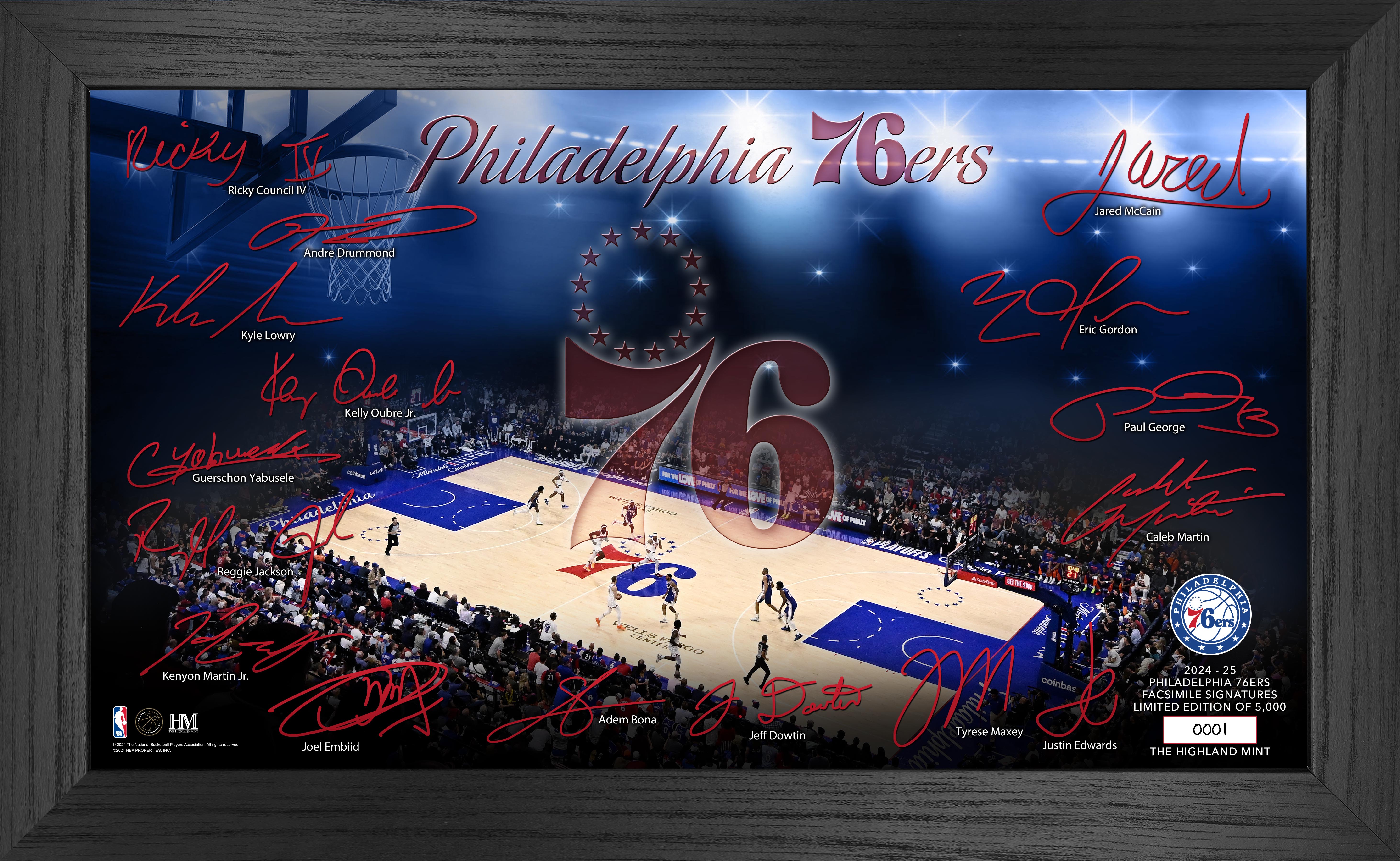 Philadelphia 76ers 2024-25 Signature Court Jersey - Authentic NBA Basketball Jersey for Men & Women - Perfect for Games, Fan Events & Sports Apparel Collection