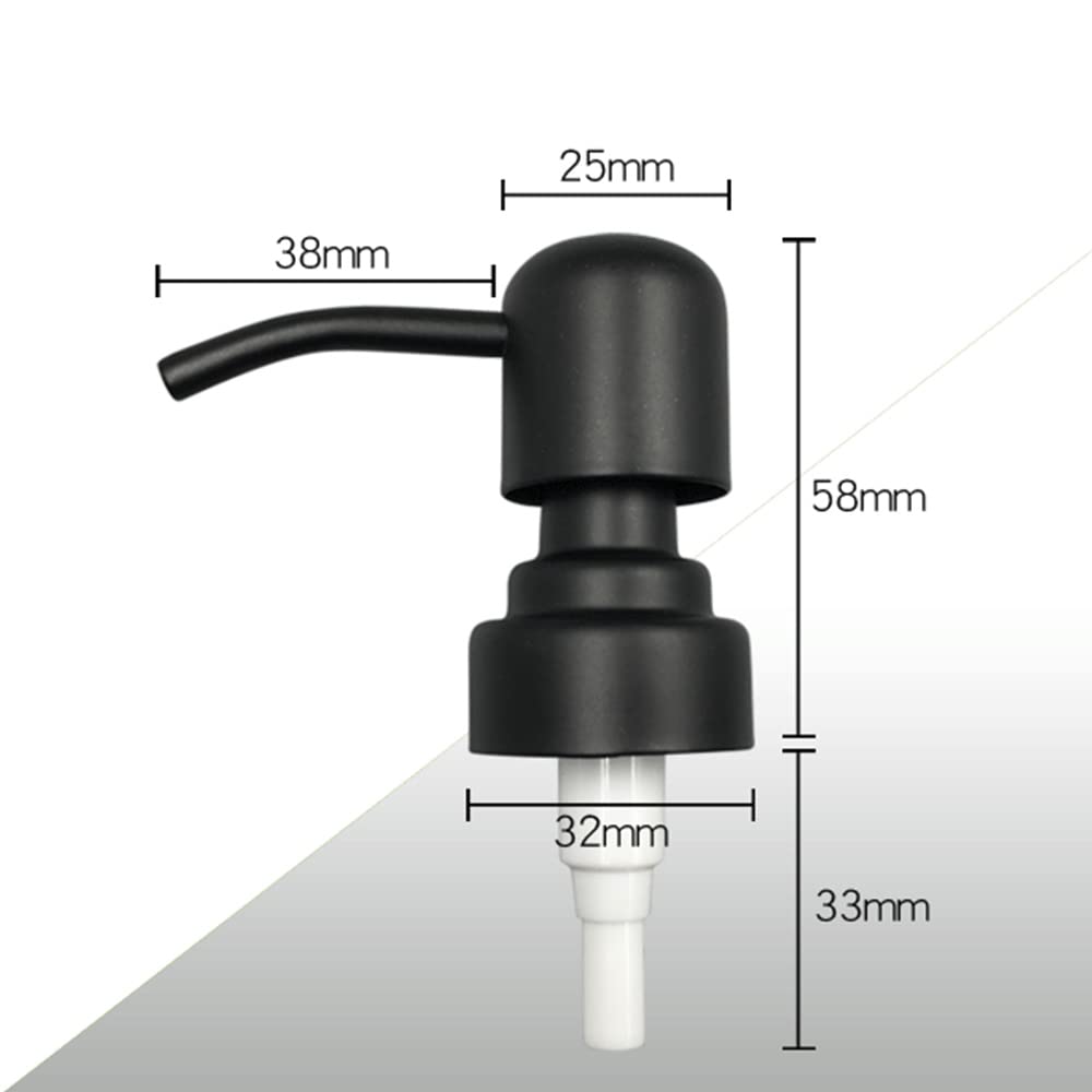 3-Piece Stainless Steel Soap Pump Replacement Kit - Dispenser Pump Head & Lotion Pump Parts - Perfect for Liquid Soap or Lotion Refills in Home, Office, or Bathroom