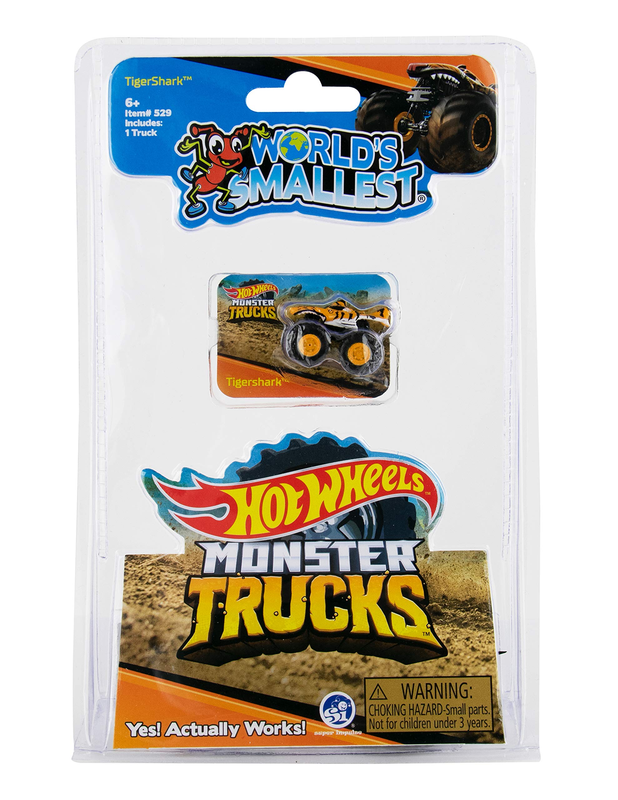 World's Smallest Hot Wheels Monster Trucks Series 2 - Miniature Die-Cast Toy Car Collection (Blue, 529) - Perfect for Kids' Playtime, Collectors & Gift Giving