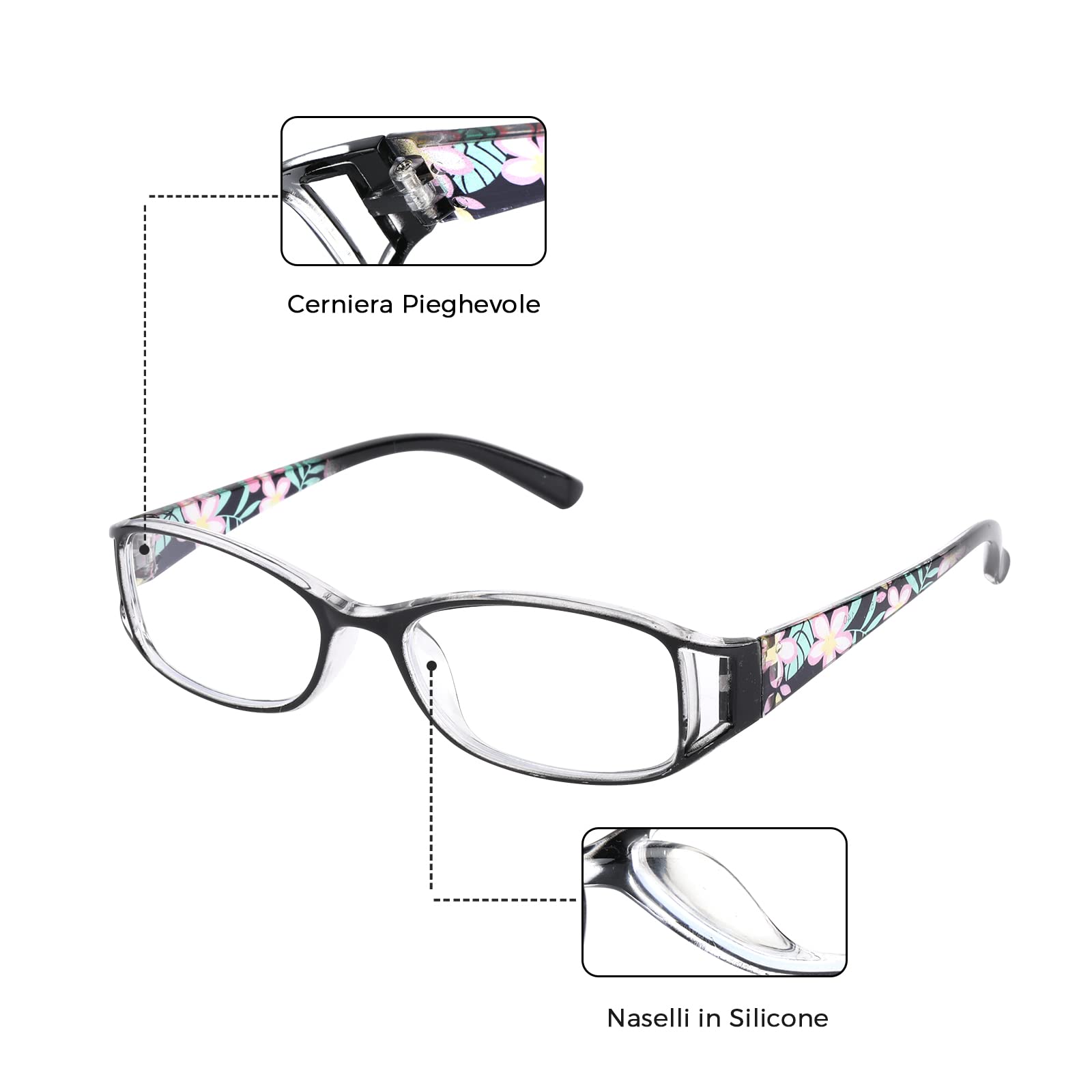 6 Pairs Fashionable Women's Reading Glasses - Anti Blue Light HD Resin Lenses for Computer Work, Reading & Daily Use