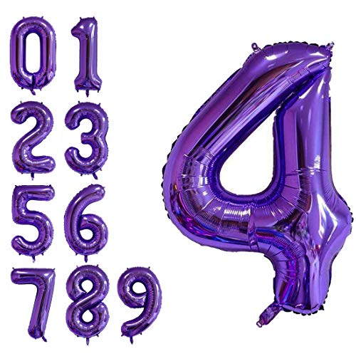 Purple 4 Number