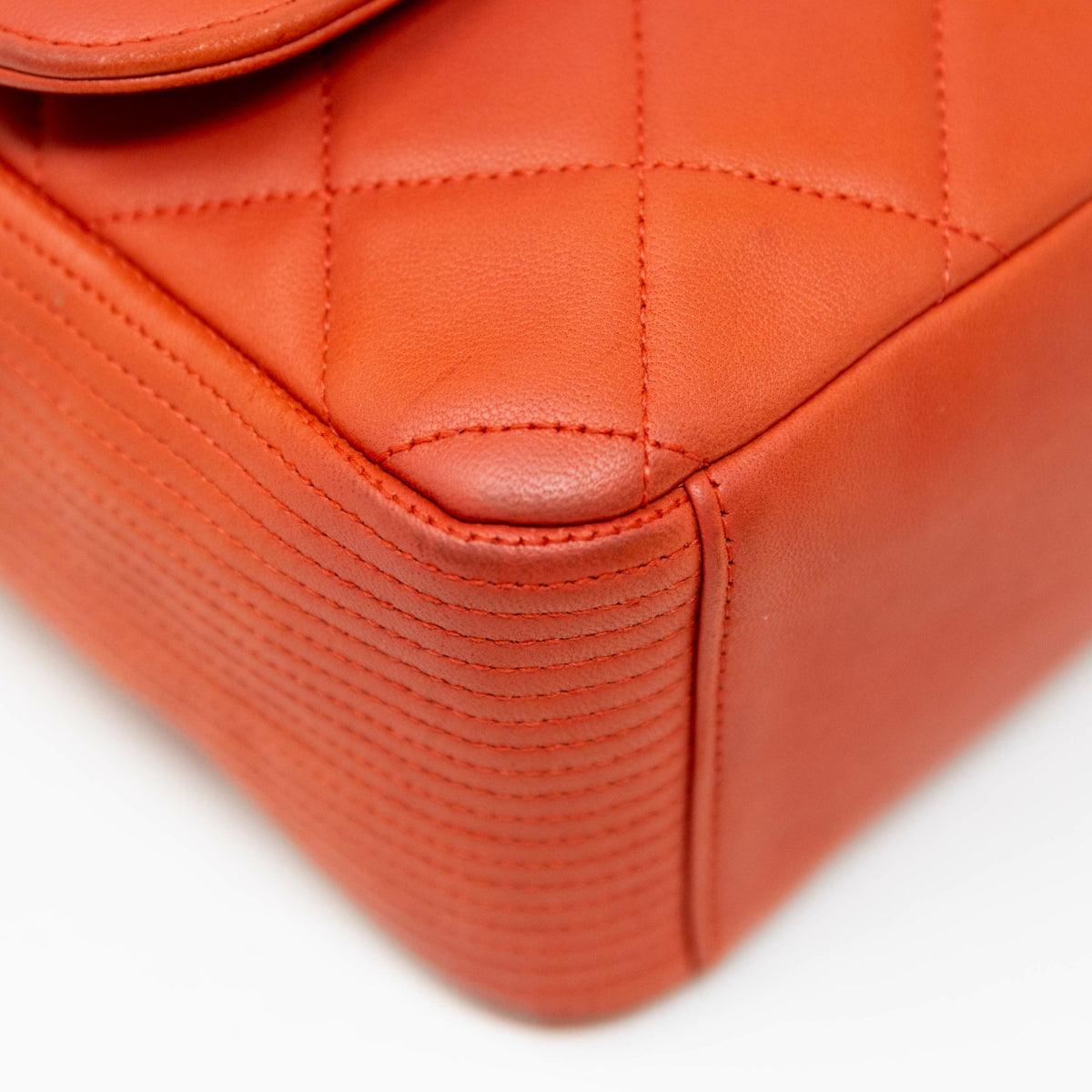 Chanel Red Large Coco Rider Flap Bag - Genuine Leather Designer Handbag for Women | Perfect for Parties, Date Nights & Luxury Fashion Accessories