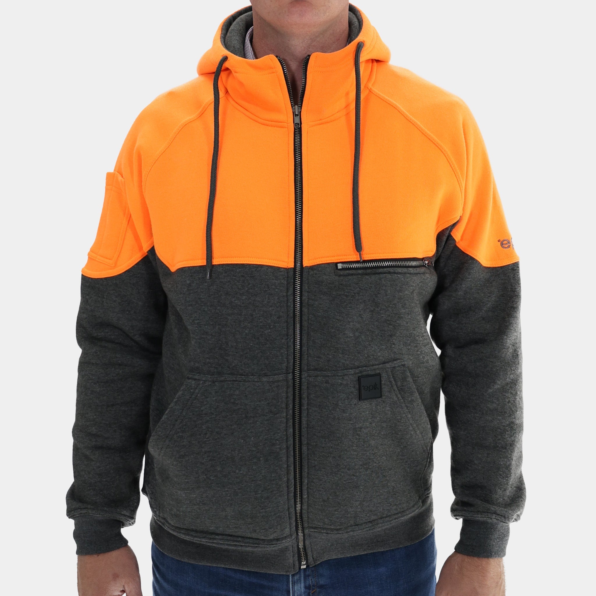 Peak Zip Up Hoodie for Men & Women - Lightweight Fleece Pullover with Full-Zip Front - Casual Streetwear for Running, Hiking & Outdoor Activities