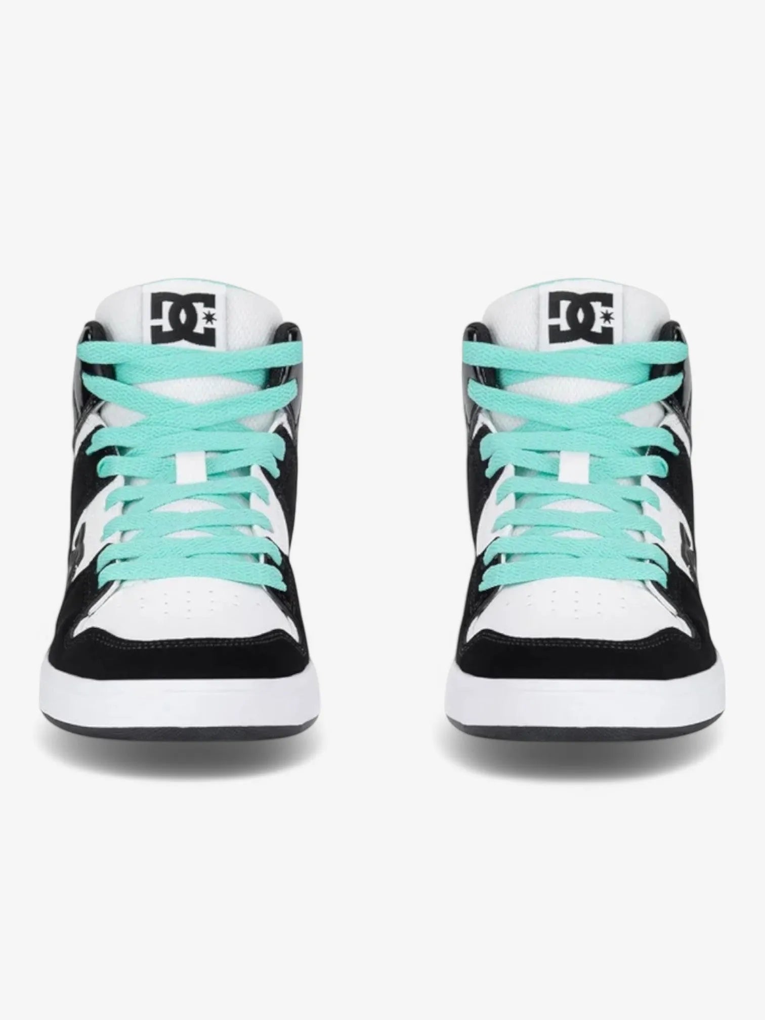 DC Cure Hi Top Women's Sneakers - Black, White & Aqua Green | Skateboarding, Casual Wear & Street Fashion