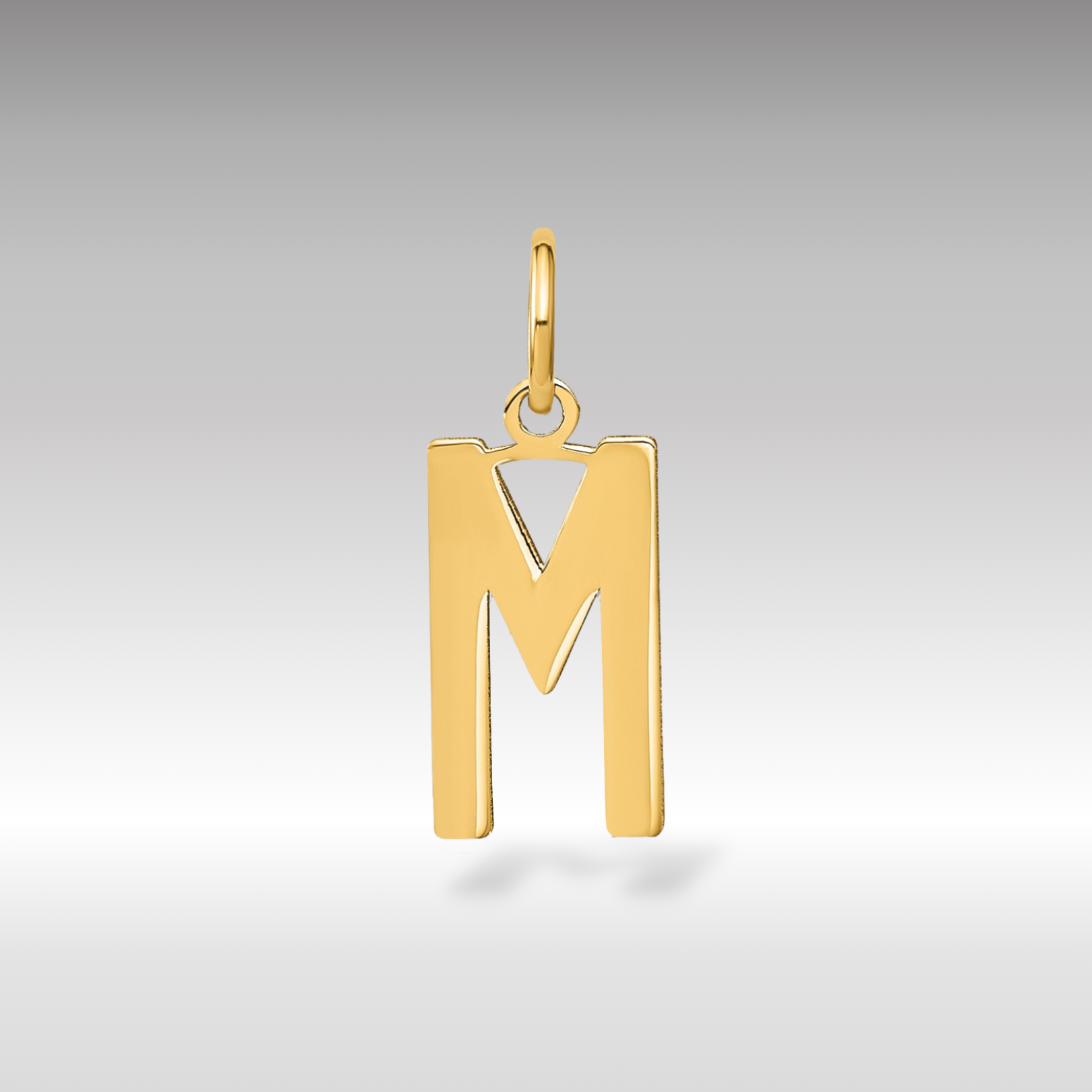 Gold Modern Letter M Initial Pendant Necklace - Elegant Personalized Jewelry Gift for Women - Model XNA1336Y - Perfect for Birthdays, Anniversaries & Special Occasions