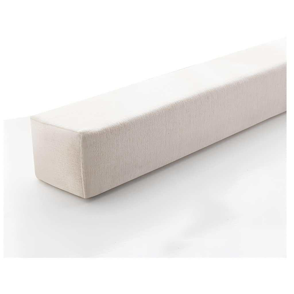 Long Bed Sofa Gap Filler - 20X12X100cm Beige Bedside Protection Cushion for Headboard & Armrest Support | Perfect for Preventing Items from Falling Between Bed & Wall | Ideal for Home, Dorm, Hotel Use