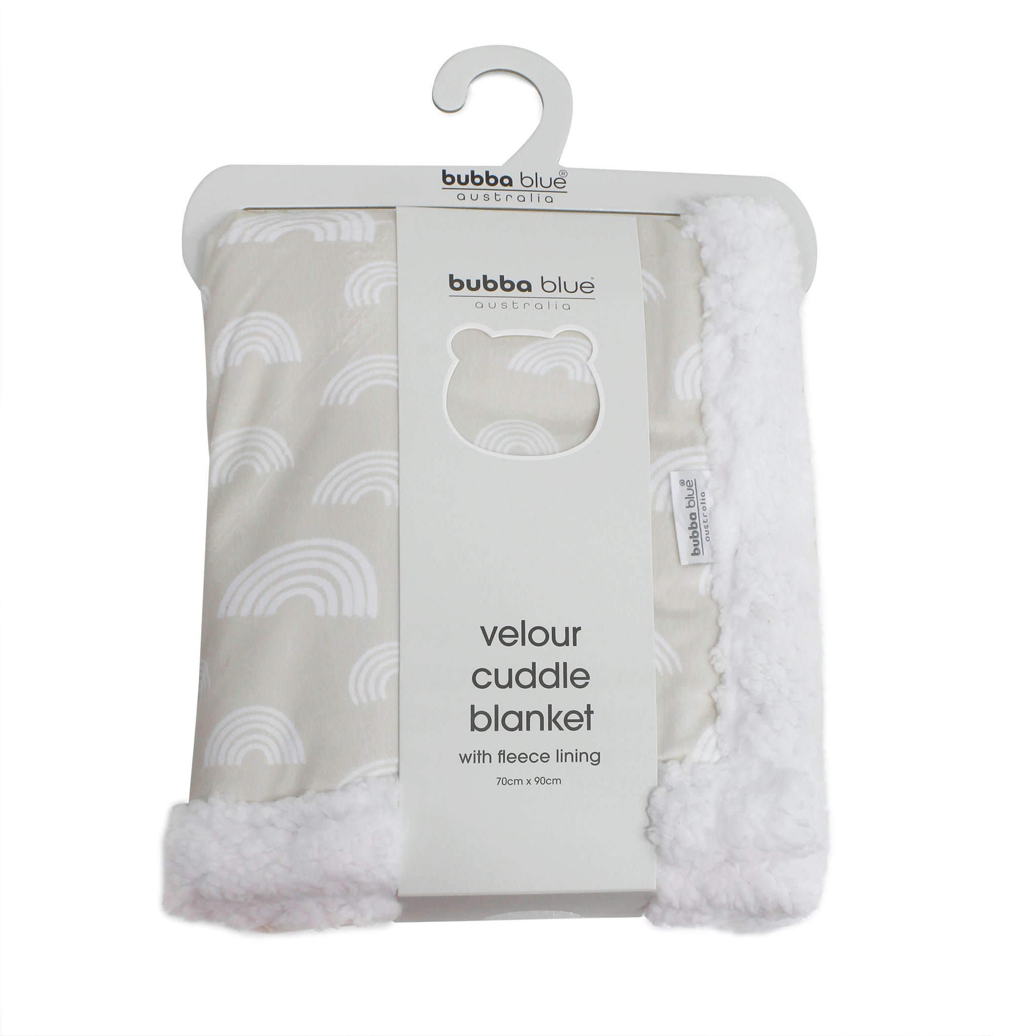 Nordic Velour Cuddle Blanket with Soft Fleece Lining - Sand Rainbow Color Cozy Throw for Bed, Sofa & Winter Nights - Perfect for Home, Office and Gift Giving