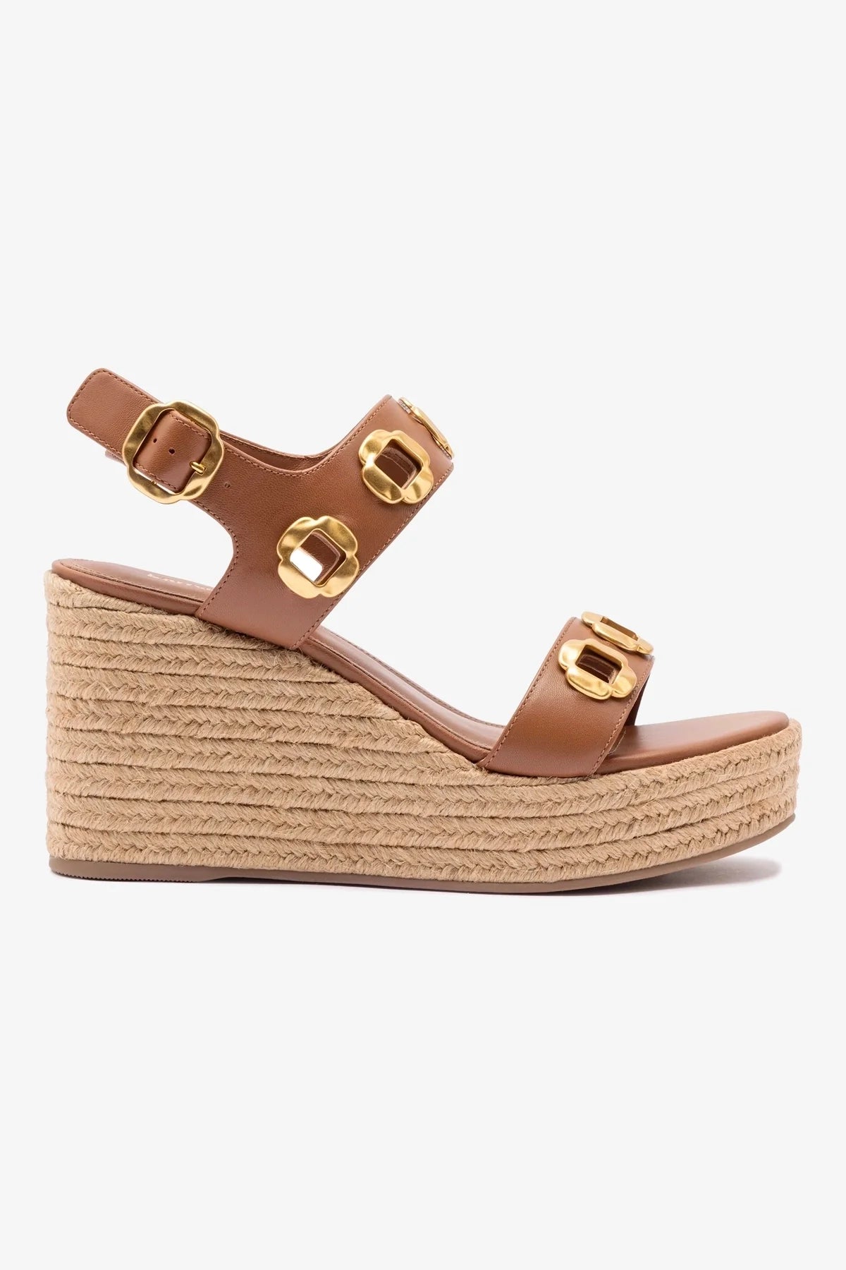 Premium Milan Espadrille Shoes in Caramel Leather - Comfortable & Stylish Women's Flats for Summer, Beach & Casual Outings