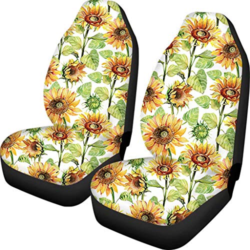 White Green Yellow Sunflower
