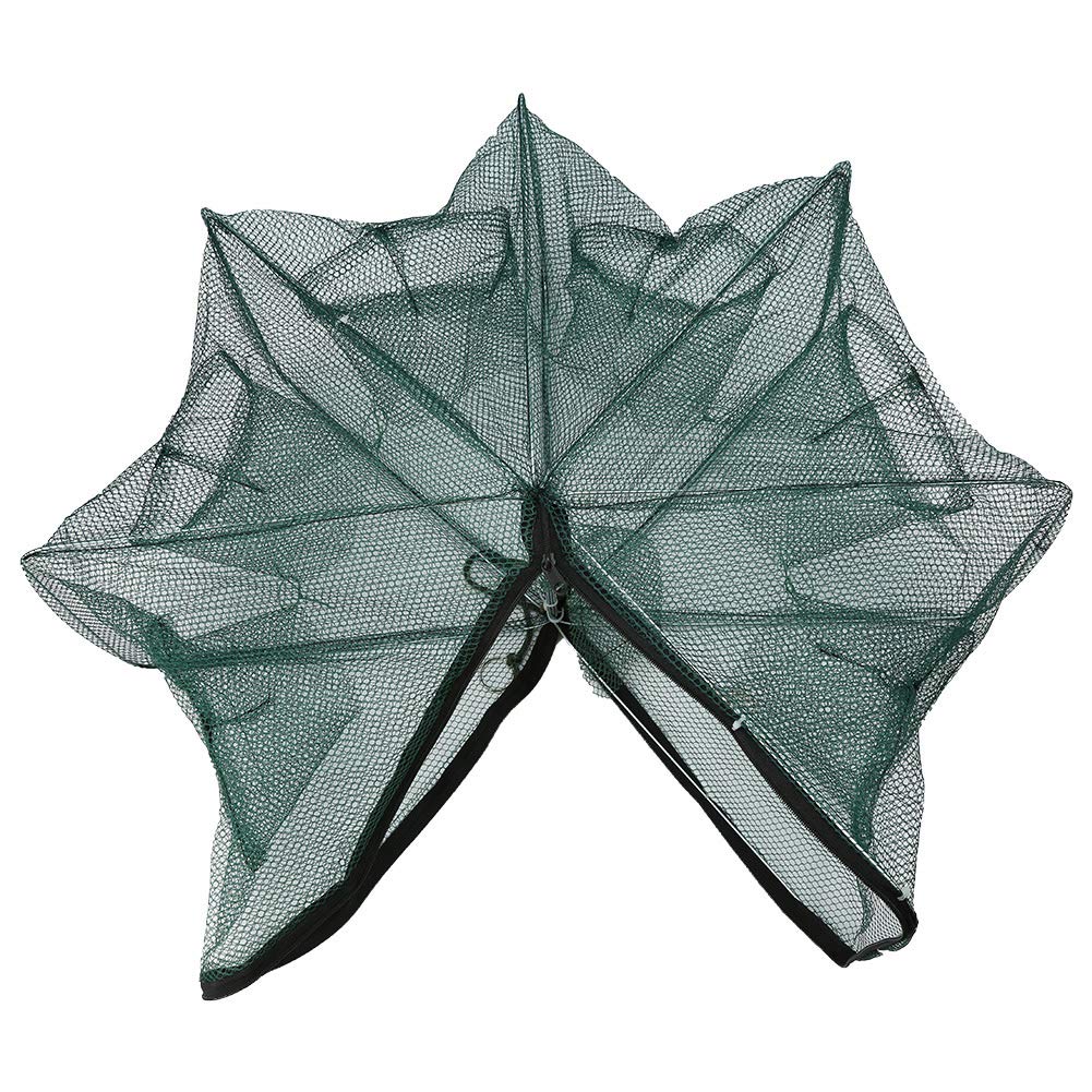 Portable Foldable Fishing Net Trap for Fish, Shrimp, Minnow, Crayfish & Crab - Hexagon Mesh Cage with 6 Holes | Easy to Use Automatic Bait Catcher for Freshwater & Saltwater Fishing | Perfect for Camping, Kayaking and Outdoor Adventures