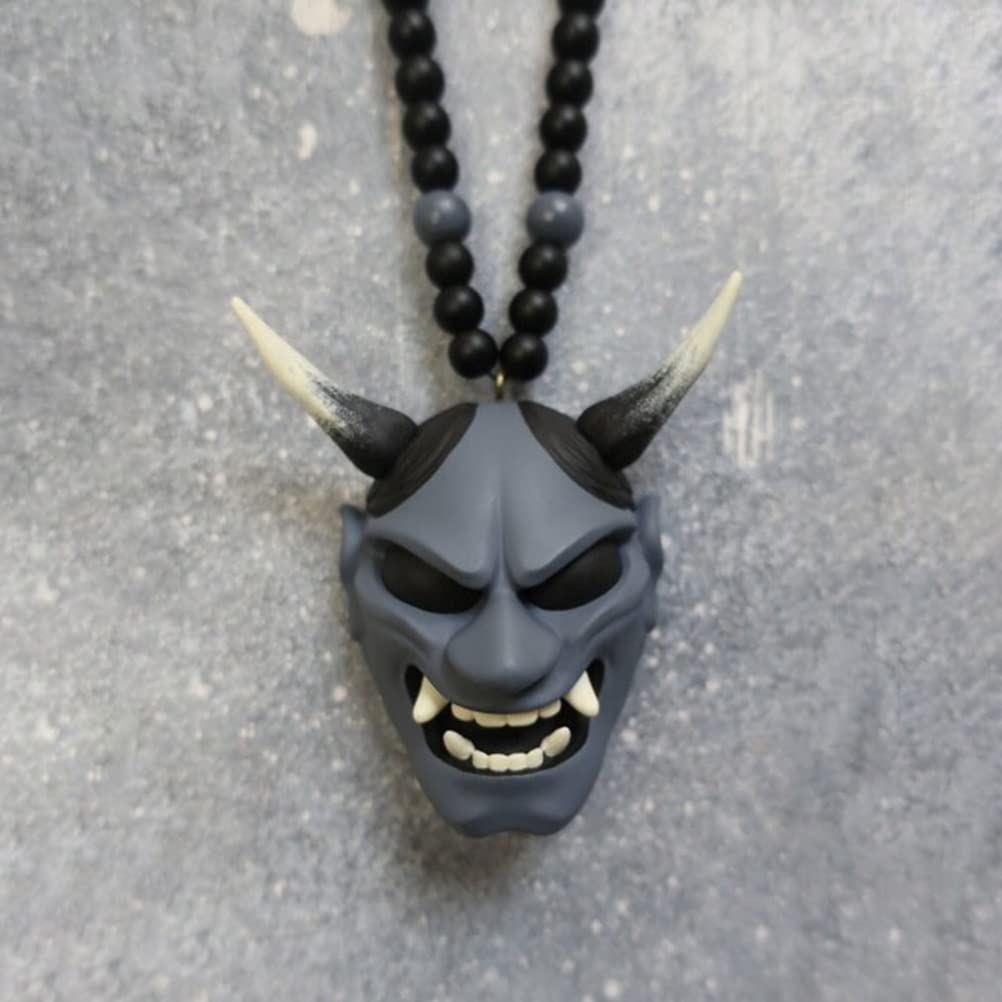 Japanese Samurai Helmet Oni Car Hanging Pendant - Unique Rear View Mirror Charm for Car Decor, Fashion Auto Accessories | Perfect for Car Enthusiasts, Anime Fans & Japanese Culture Lovers