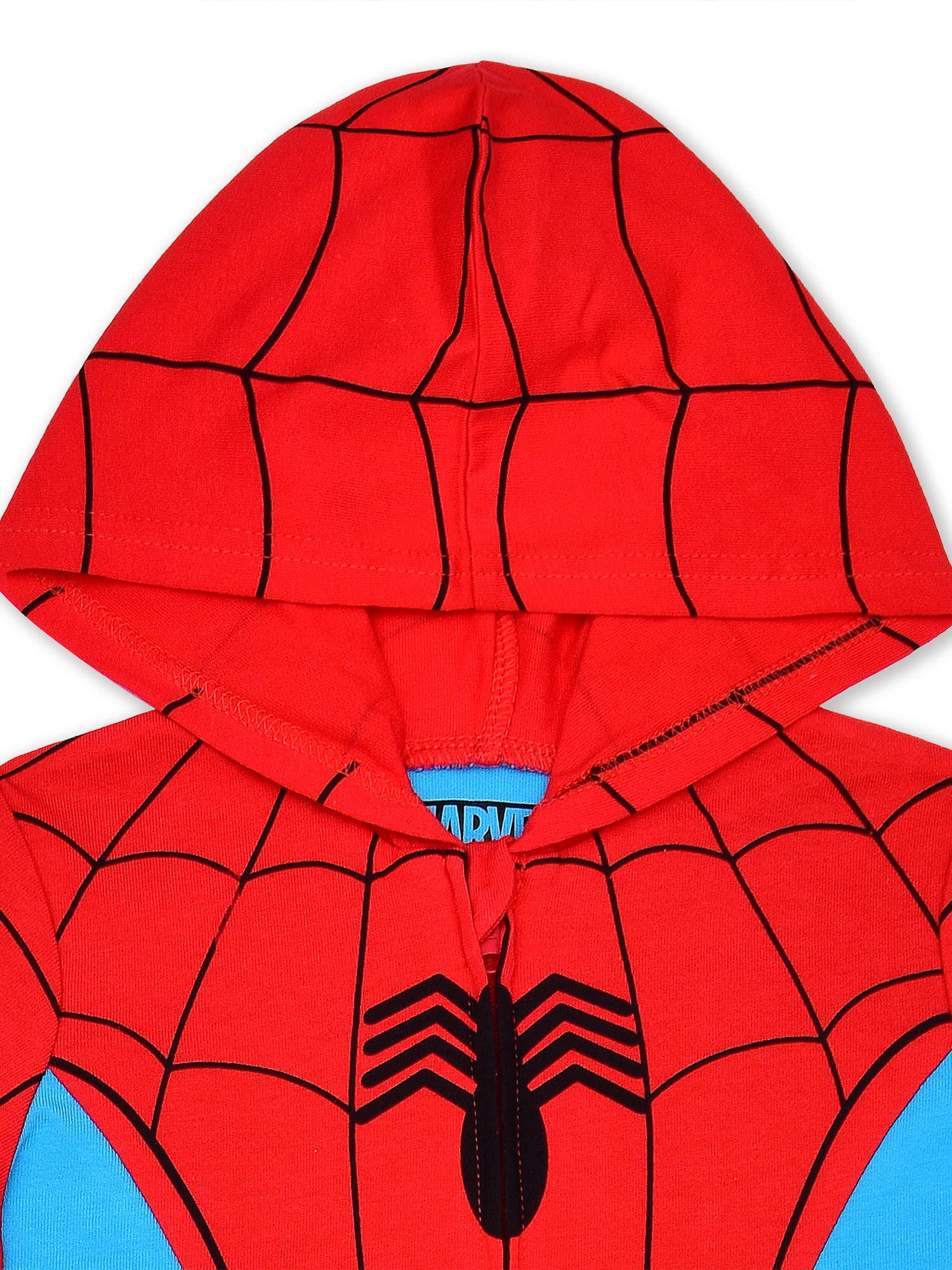 Marvel Superhero Boys Zip-Up Hooded Coverall - Hulk, Captain America, Iron Man, Spider-Man for Infants & Toddlers | Perfect for Playtime, Costume Parties & Everyday Wear