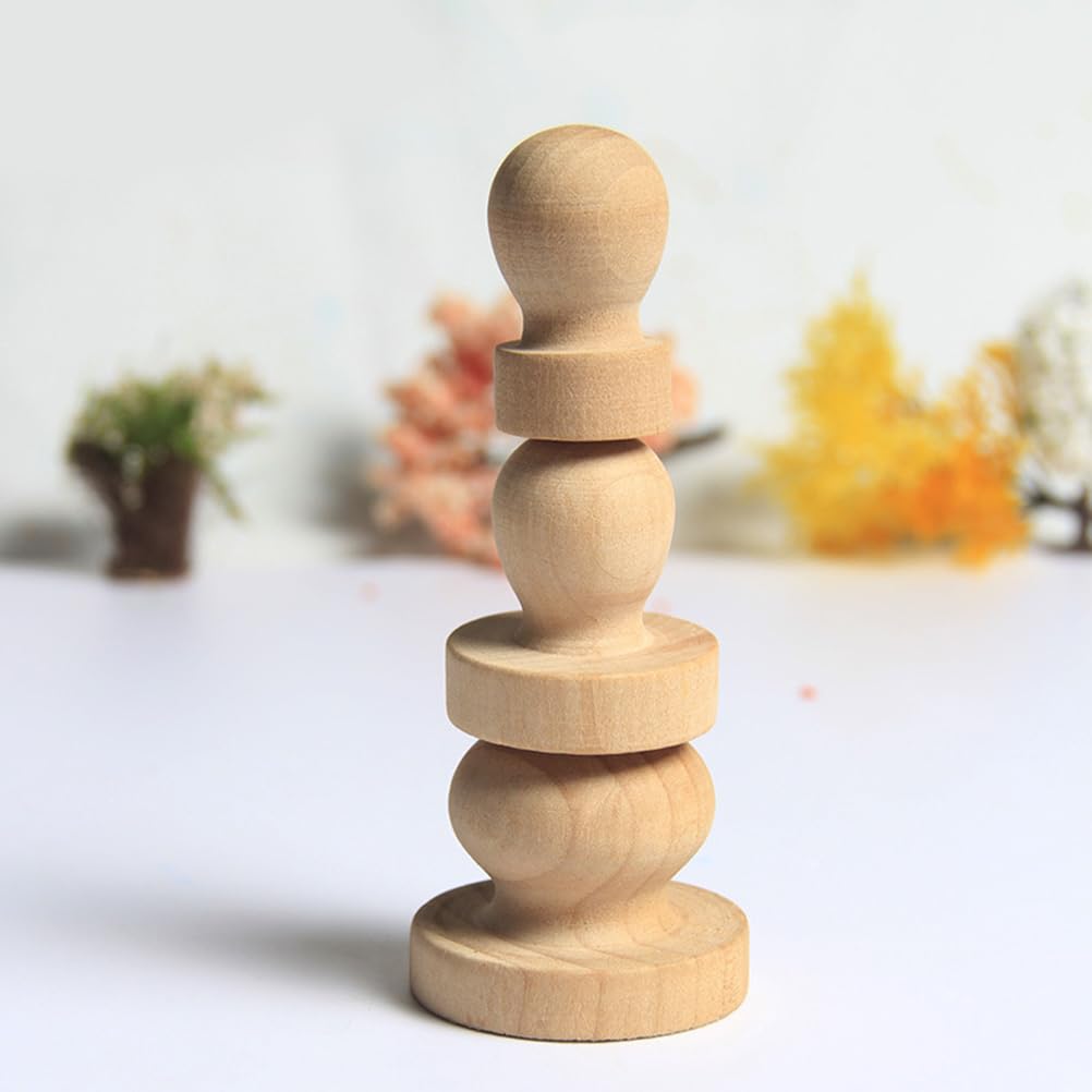 Healifty 5pcs 3.8cm Wooden Knobs for Drawers & Cabinets - DIY Craft & Scrapbooking
