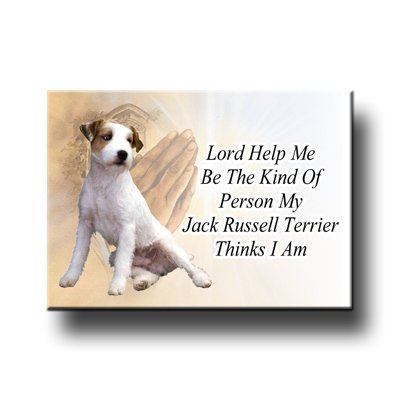 Jack Russell Terrier Funny Fridge Magnet - 'Lord Help Me' Dog Lover Gift for Kitchen, Office & Home Decor