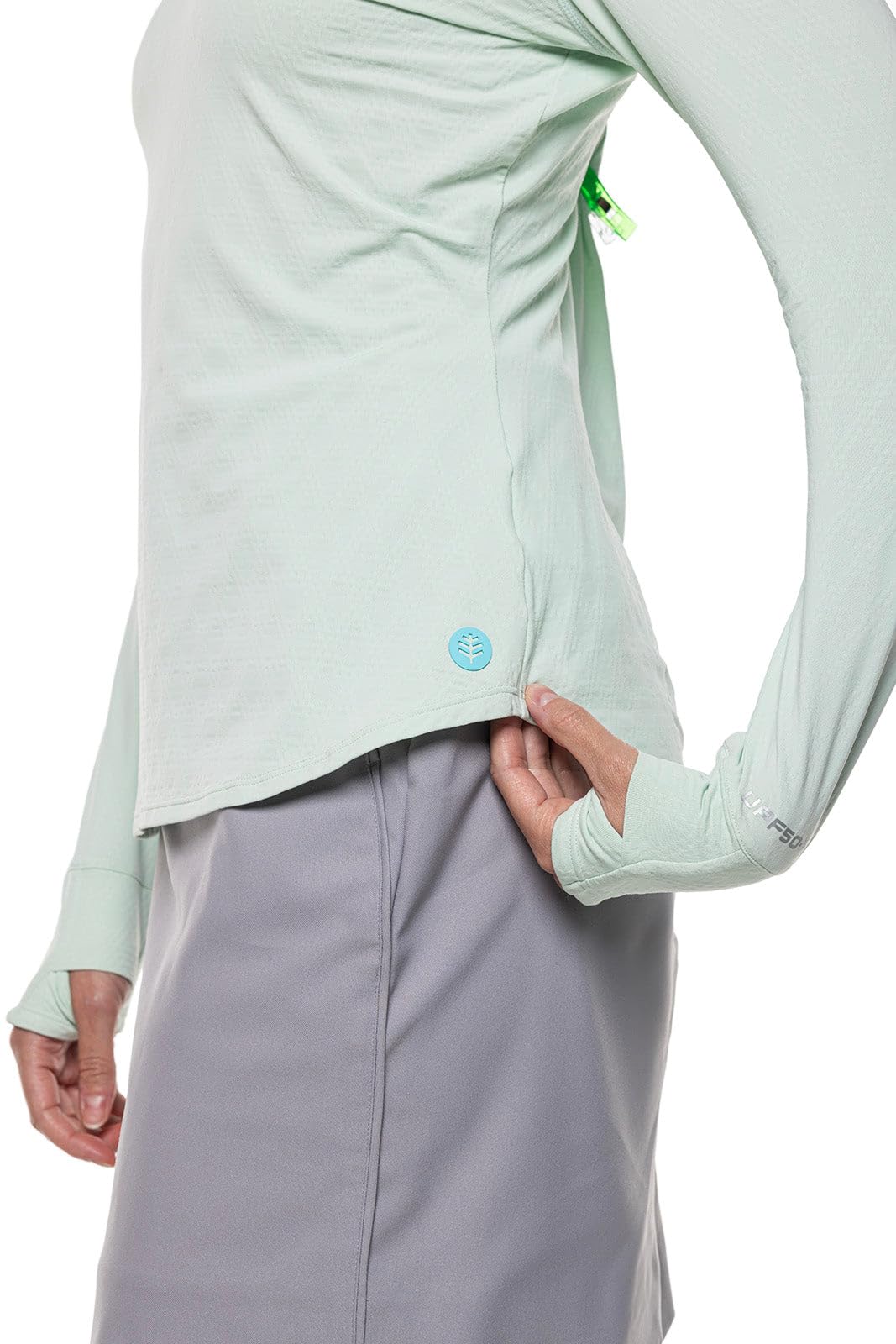 Coolibar UPF 50+ Women's Arabella Quarter-Zip Sun Protective Shirt - Long Sleeve UV Protection Top for Hiking, Golf & Outdoor Activities
