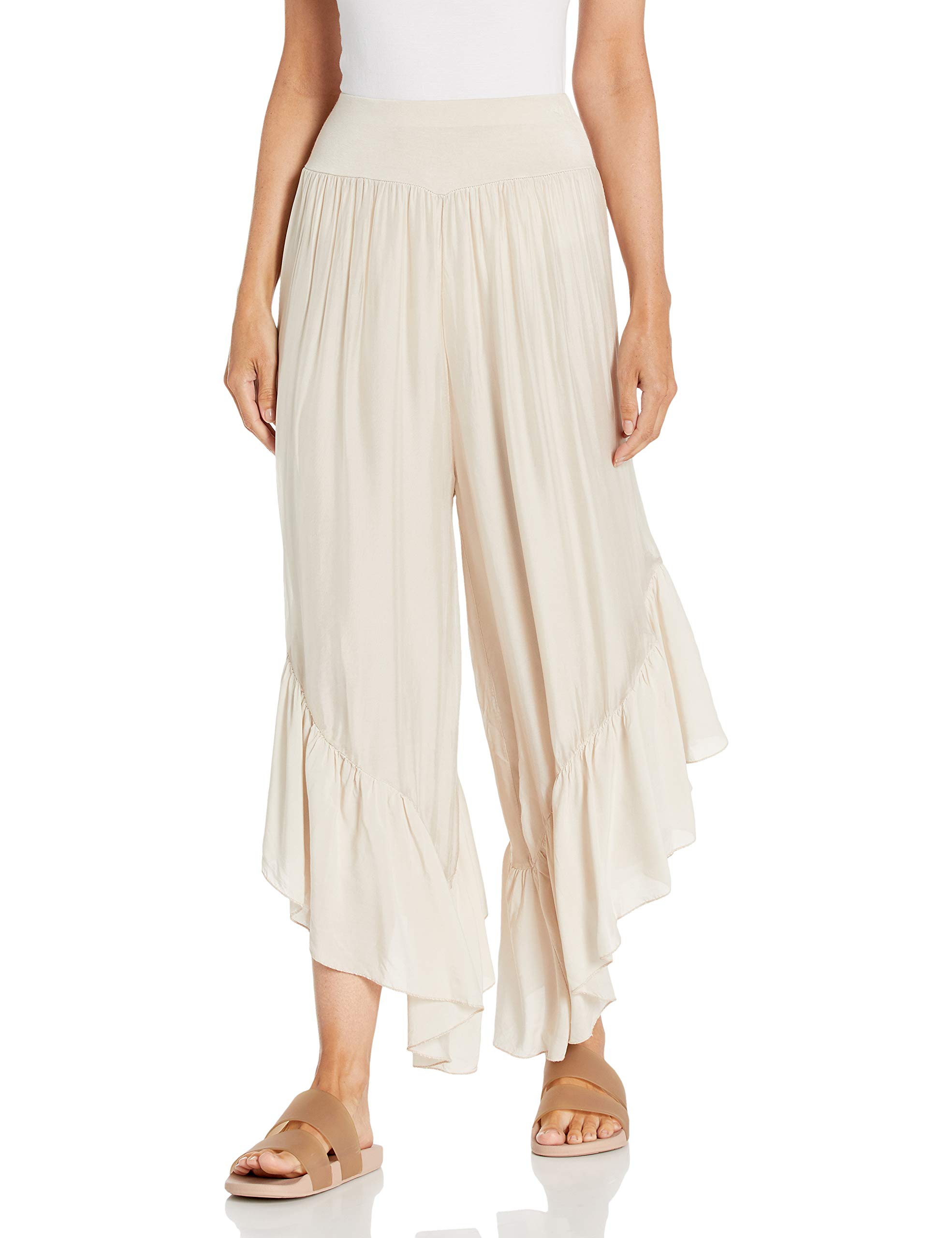 Italian Made Women's Palazzo Pants - Comfortable Wide Leg Trousers for Casual Wear, Office & Summer Outfits