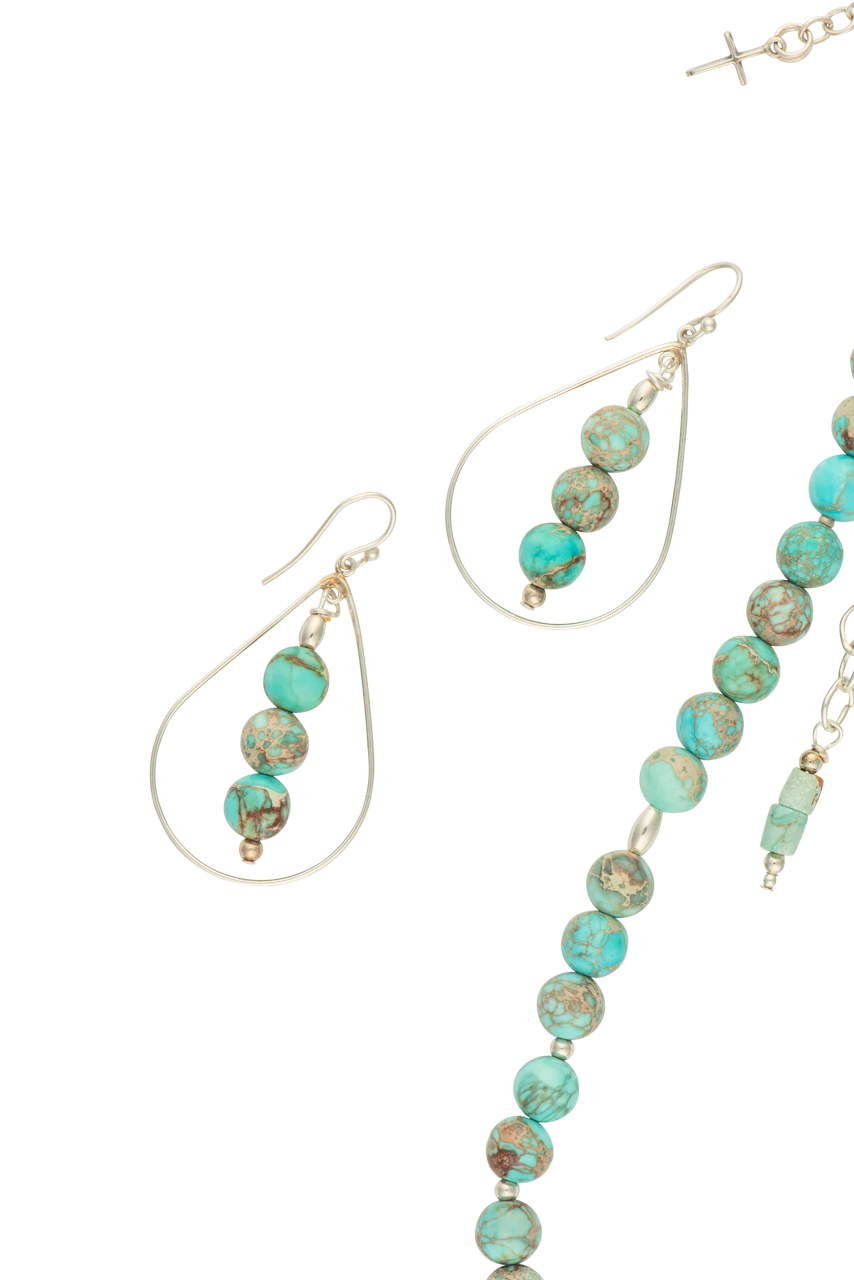 Ocean Jasper Necklace Set for Women - Handmade Healing Crystal Jewelry with Natural Stone Beads - Perfect for Meditation, Yoga & Spiritual Gifts