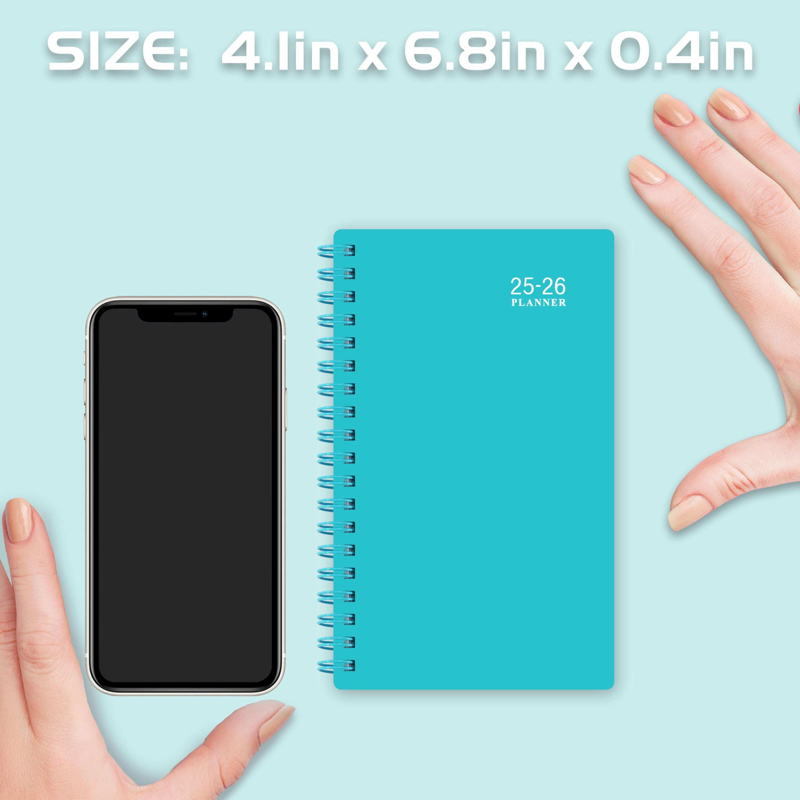 2025-2026 Pocket Planner Calendar - Weekly & Monthly Organizer for Purse, Wallet & Travel | July 2025 to June 2026 | 6.8