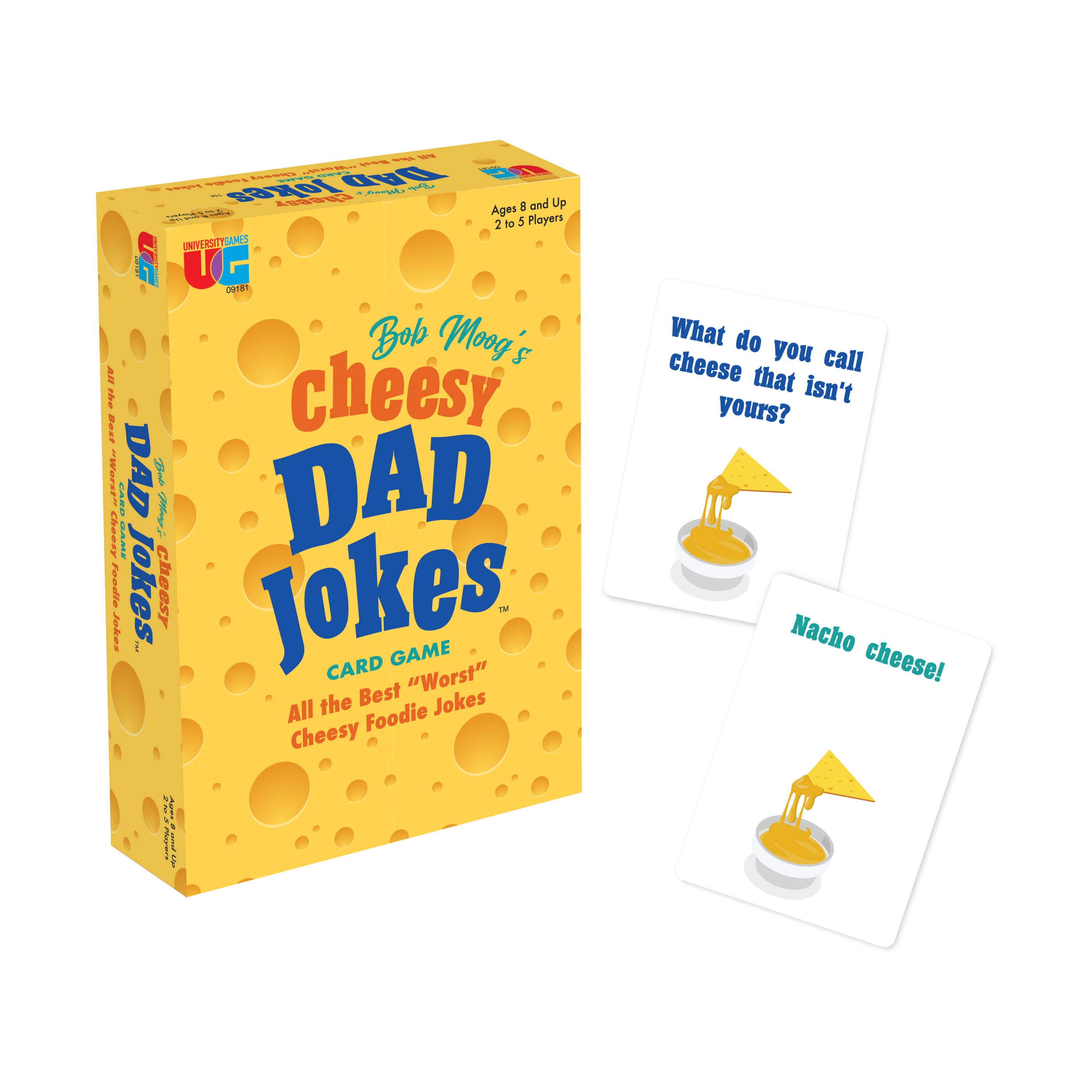 Bob Moog's Cheesy Dad Jokes Food Themed Card Game - Fun Family Party Game for Game Nights, Gatherings & Icebreaker Activities