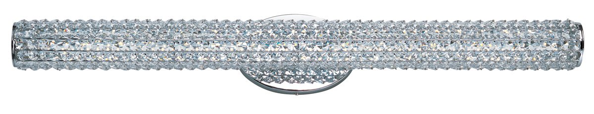 36 Inch Bathroom Vanity Light Fixture - Polished Chrome Finish with Crystal Accents, 16W PCB Bulbs for Modern Bathroom Lighting | Perfect for Vanity Mirrors, Powder Rooms & Spa-Like Bathrooms