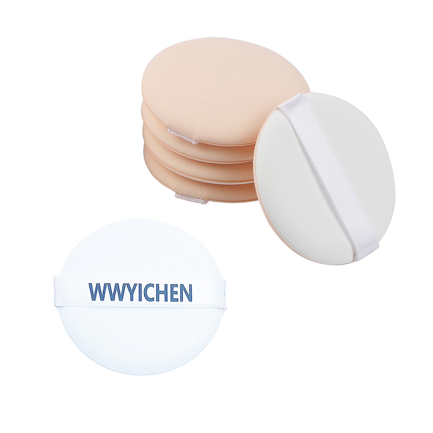 6-Piece 2.2 Inch Makeup Sponge Set - Soft Beauty Blender for Foundation, BB Cream, Liquid & Powder Application - Ideal for Daily Makeup & Professional Contouring (Beige)