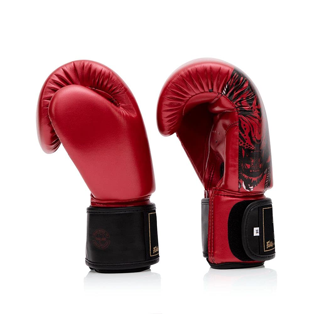 Fairtex Golden Jubilee Premium Muay Thai Boxing Gloves - Limited Edition Syntek Leather for Training & Competition | Heavy-Duty Imported MMA & Kickboxing Gloves | Perfect for Sparring, Bag Work & Martial Arts Training