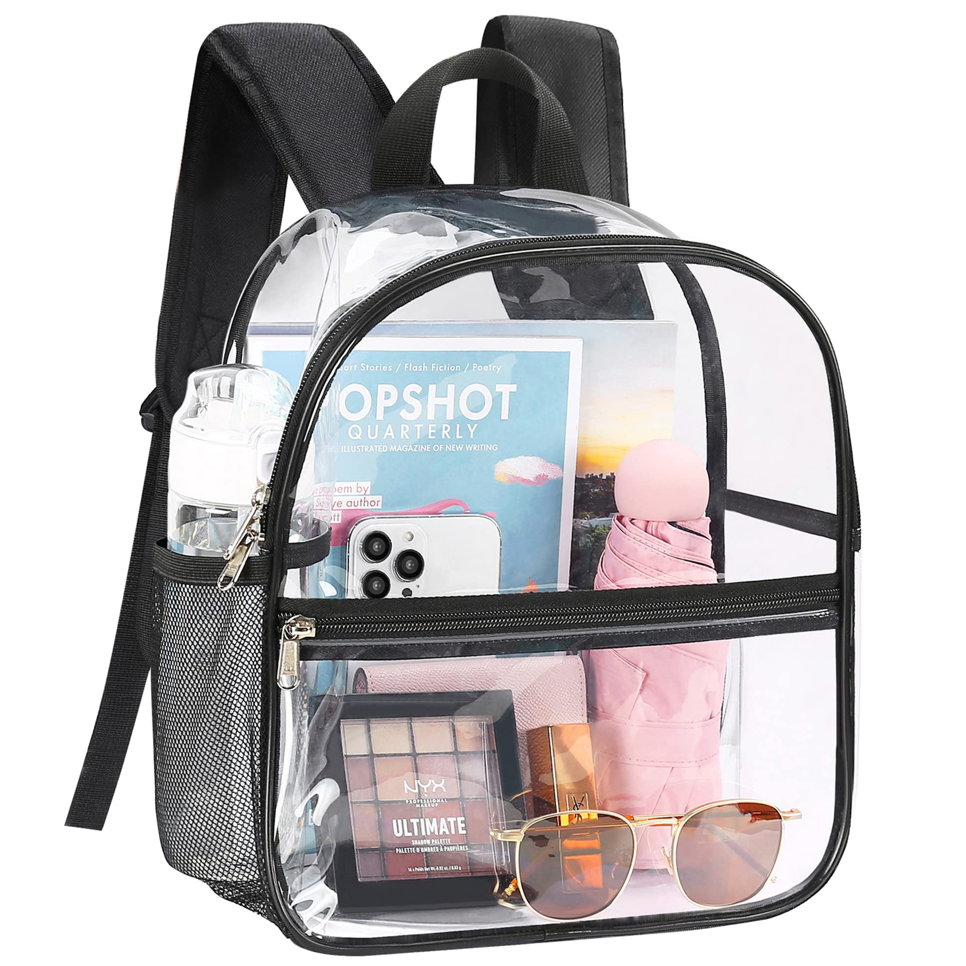 Mossio Clear PVC Mini Backpack - Adjustable Strap for Concerts & Travel