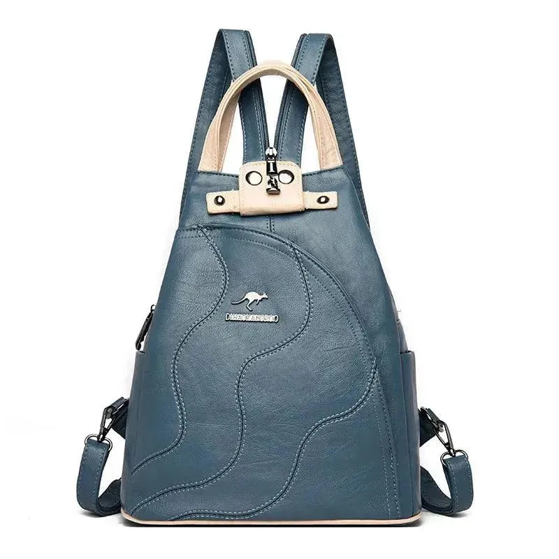 Vintage Leather Women's Travel Backpack - Durable & Stylish Carry On Backpack for Women, Perfect for Airplane, Hiking, Business & Weekend Getaways