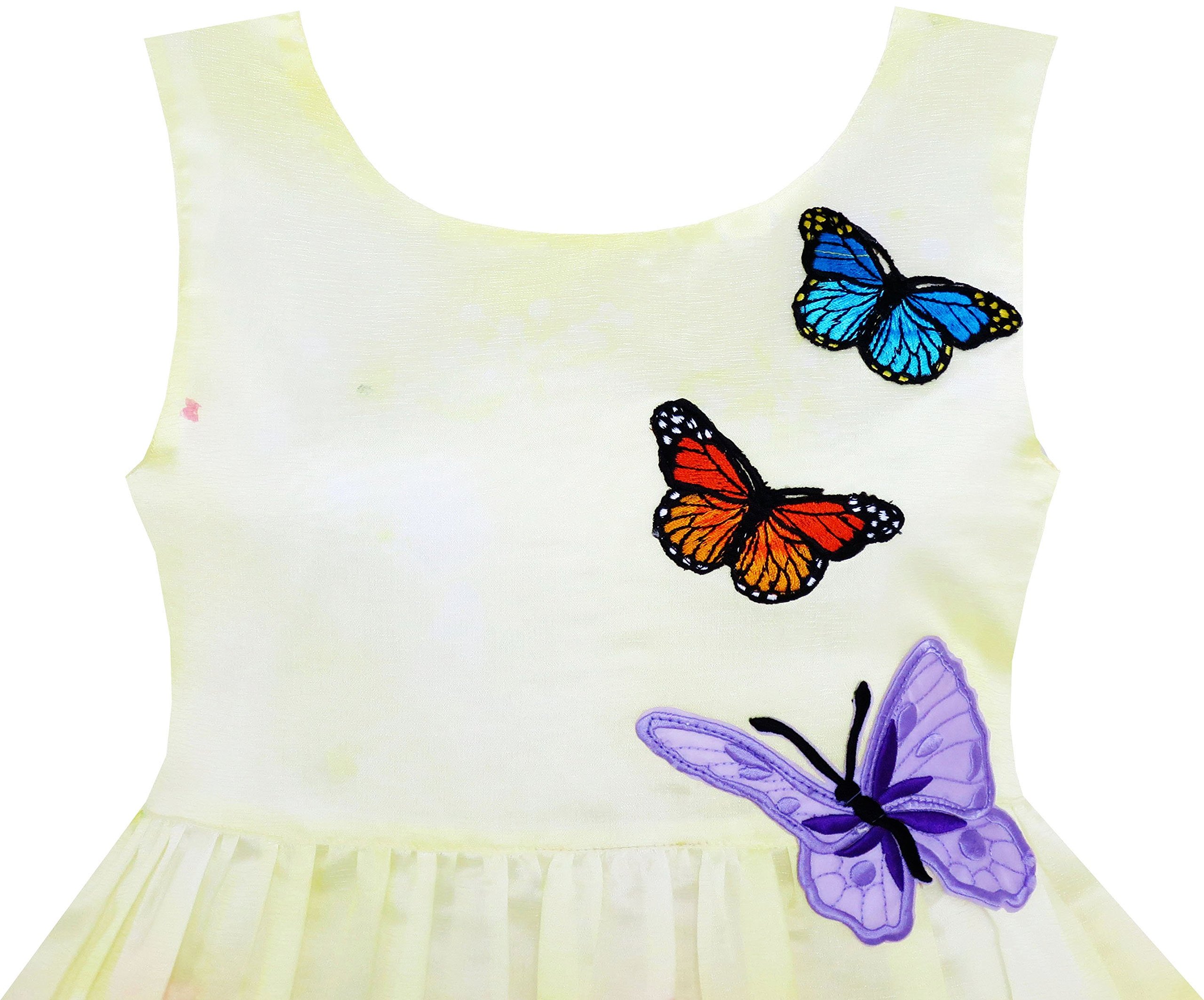 Sunny Fashion Girls Dress with Rose Flower Print & Embroidery in Purple - Perfect for Birthday Parties, School Events & Summer Outfits